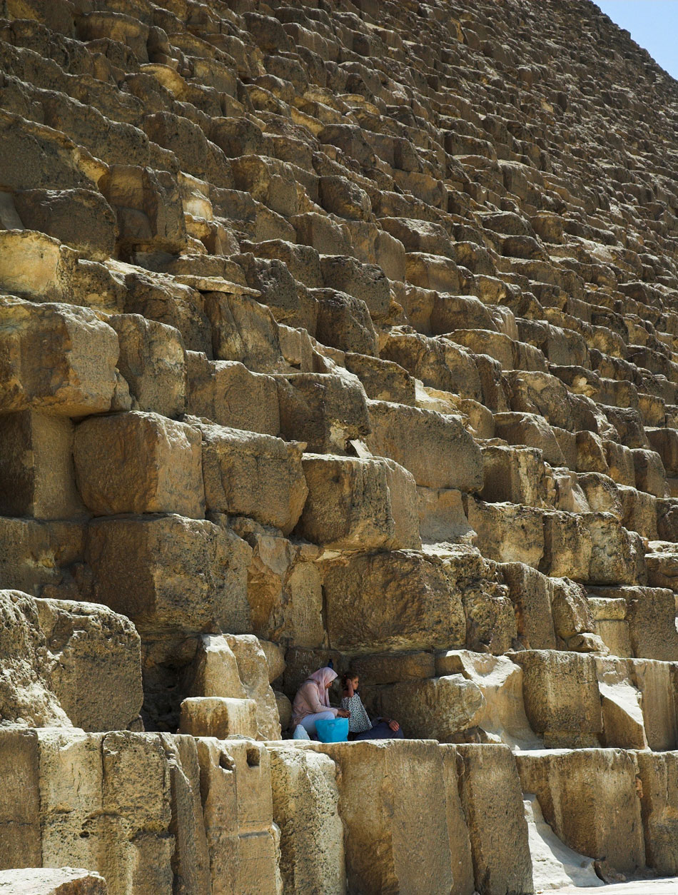 De Grote Piramide van Gizeh in Egypte: 2,3 miljoen steenblokken, 6,5 miljard kilo in totaal